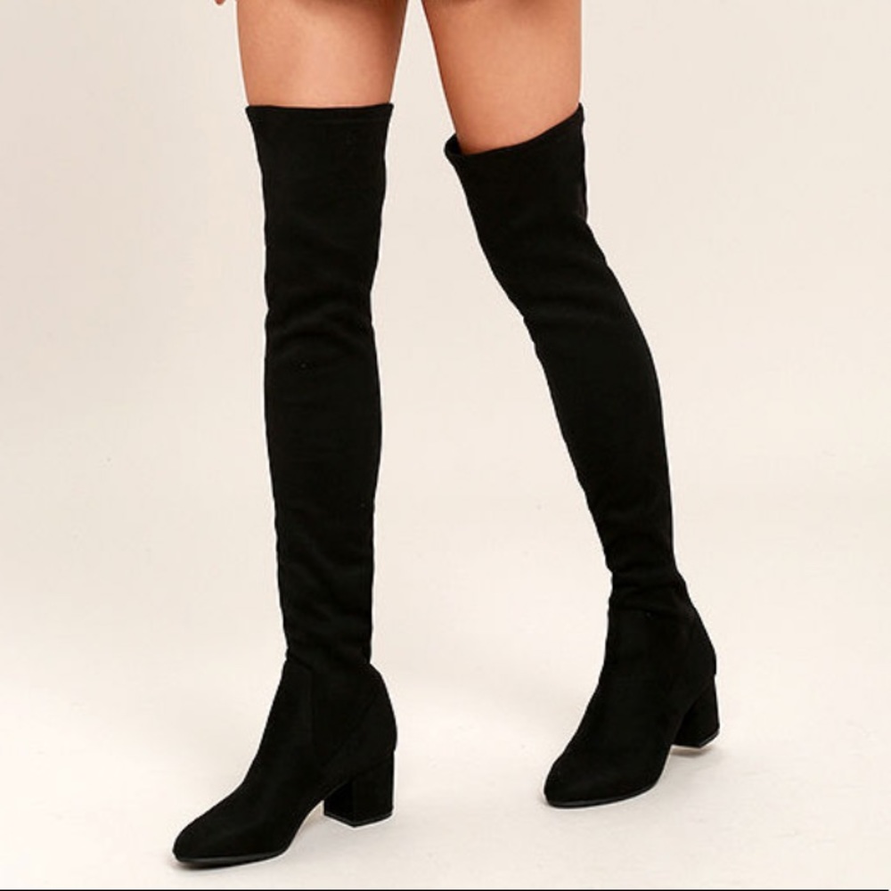 STEVE MADDEN Isaac Suede over the knee boots